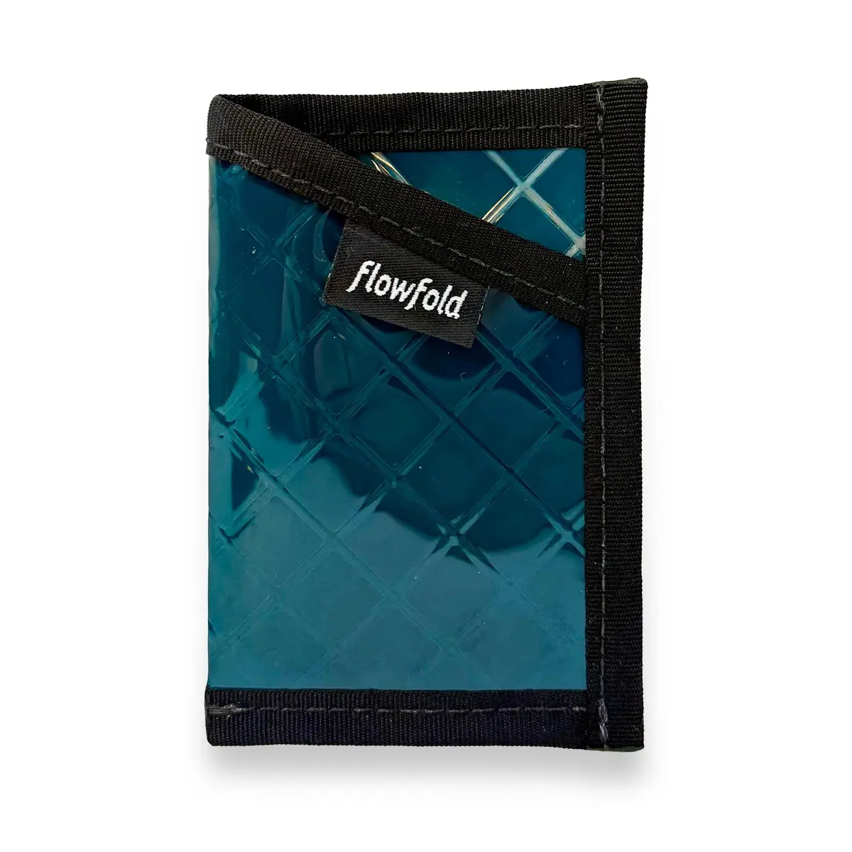 Flowfold Recycled Sailcloth Minimalist Card Holder Wallet in Jade Sailcloth | Ultra Slim & Durable (70-120 chars) - main product image