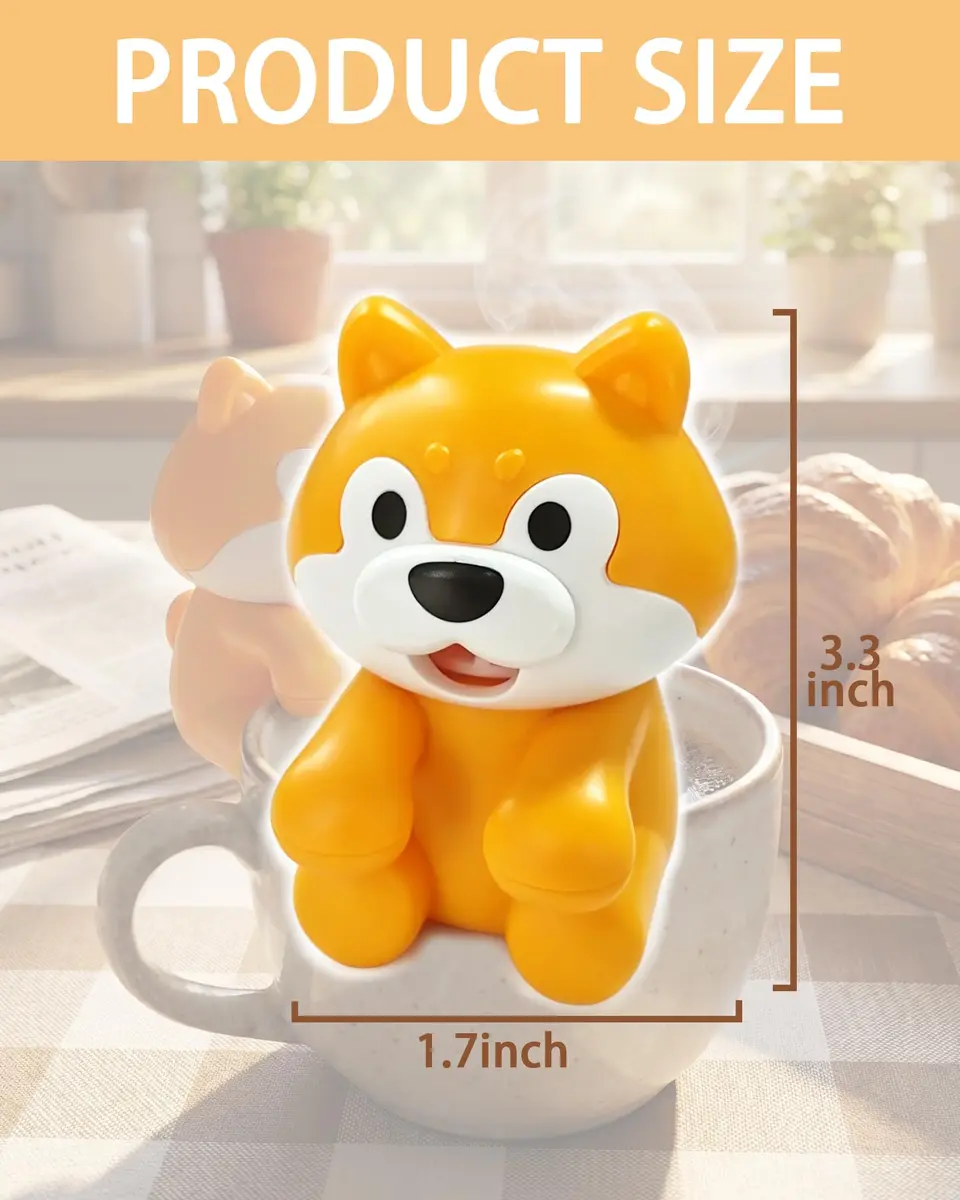 JODUY Clip-On Mini Fan for Cup & Bowl – Dog-Shaped Air-Blowing Cooling Attachment 8.5cm x 6cm x 6cm | Dual-Function Operation - view 6