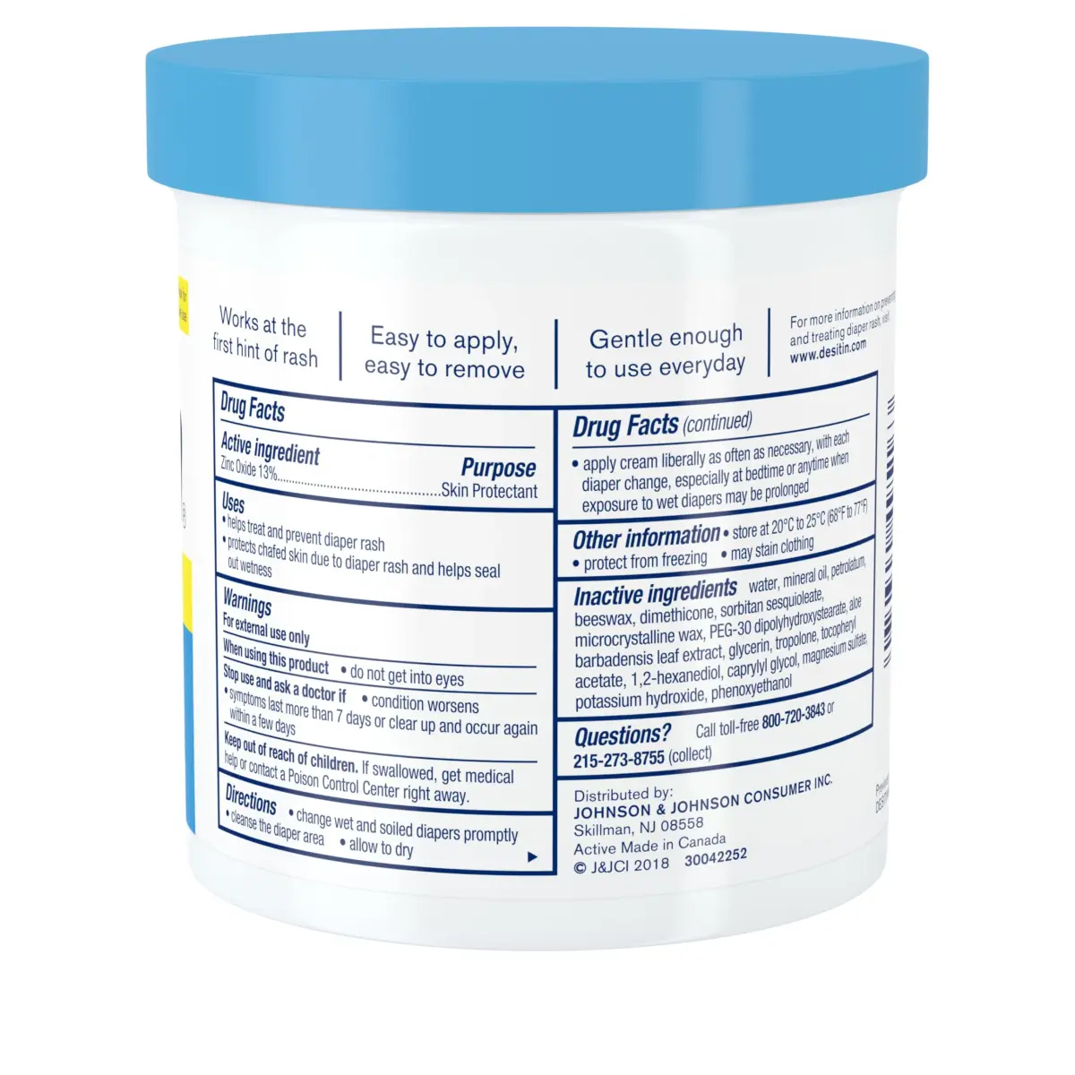 Desitin Daily Defense Baby Diaper Rash Cream with 13% Zinc Oxide, Hypoallergenic, Dye, Phthalate- & Paraben-Free, 16 oz (Pack of 12) | Treats, Relieves & Prevents Diaper Rash - view 8