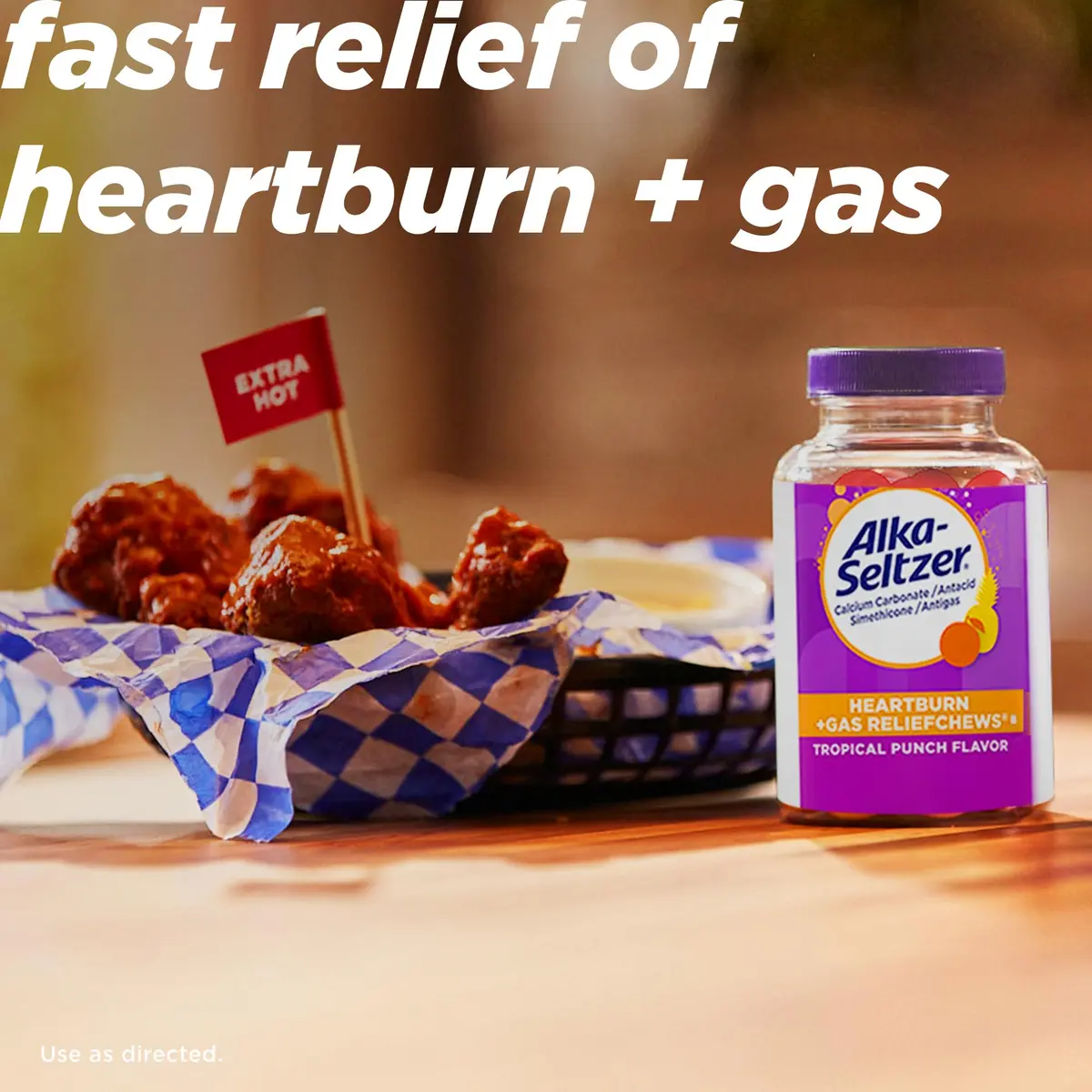 Alka-Seltzer Heartburn + Gas Relief Chews 180 Count | Fast Antacid + Antigas Relief for Heartburn, Gas, Bloating - view 2
