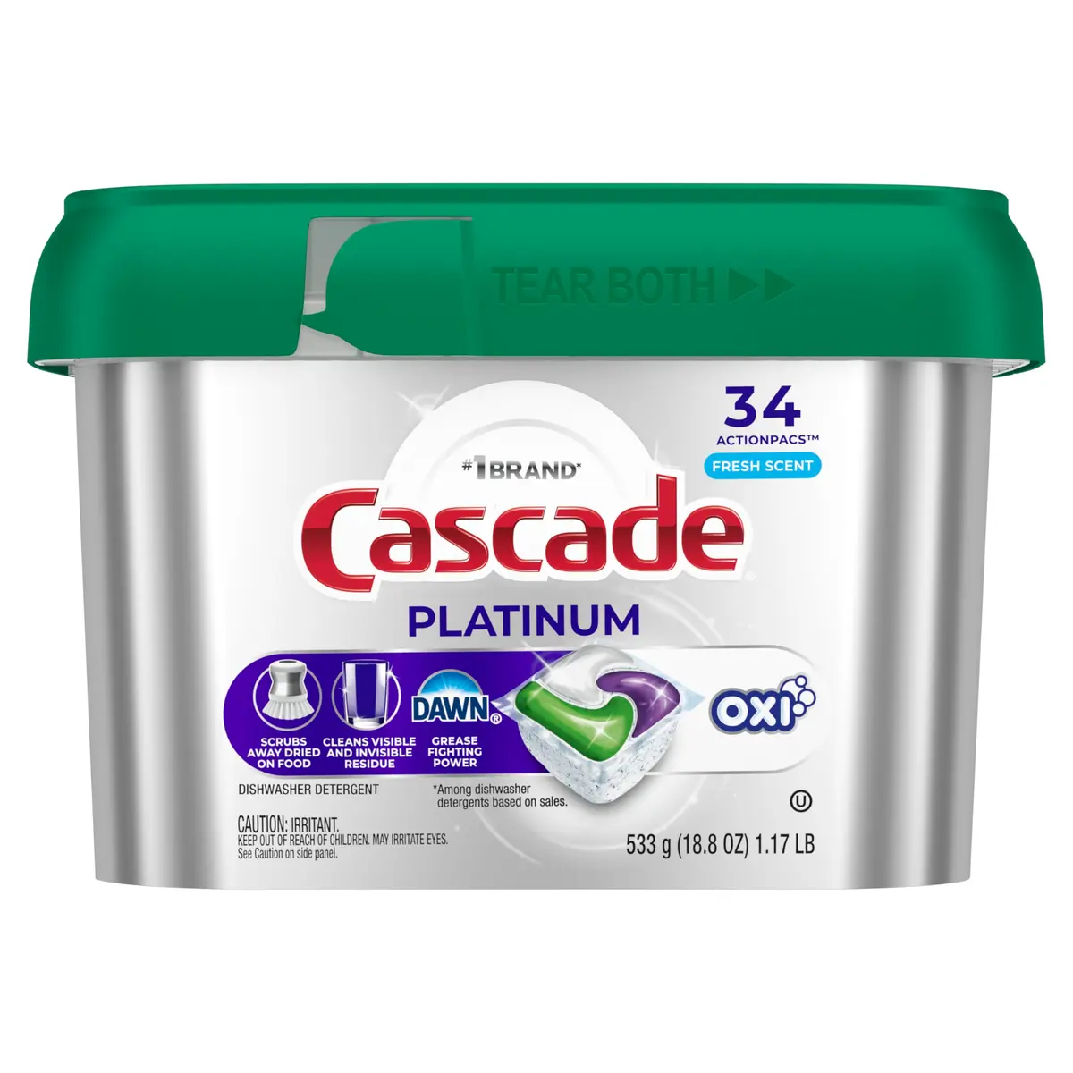 Cascade Platinum Dishwasher Pods Fresh 204 Count (8.5 lb) | USA Import, Duties Included - view 9