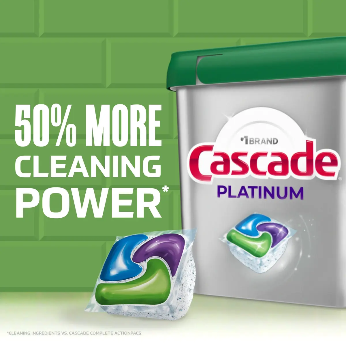 Cascade Platinum Dishwasher Pods Fresh 204 Count (8.5 lb) | USA Import, Duties Included - view 4