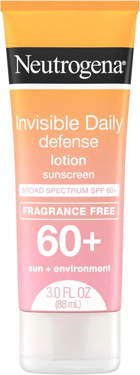 Neutrogena Invisible Daily Defense Sunscreen Lotion SPF 60+ 106ml (3.0 fl. oz) | Broad Spectrum UVA/UVB Protection - main product image
