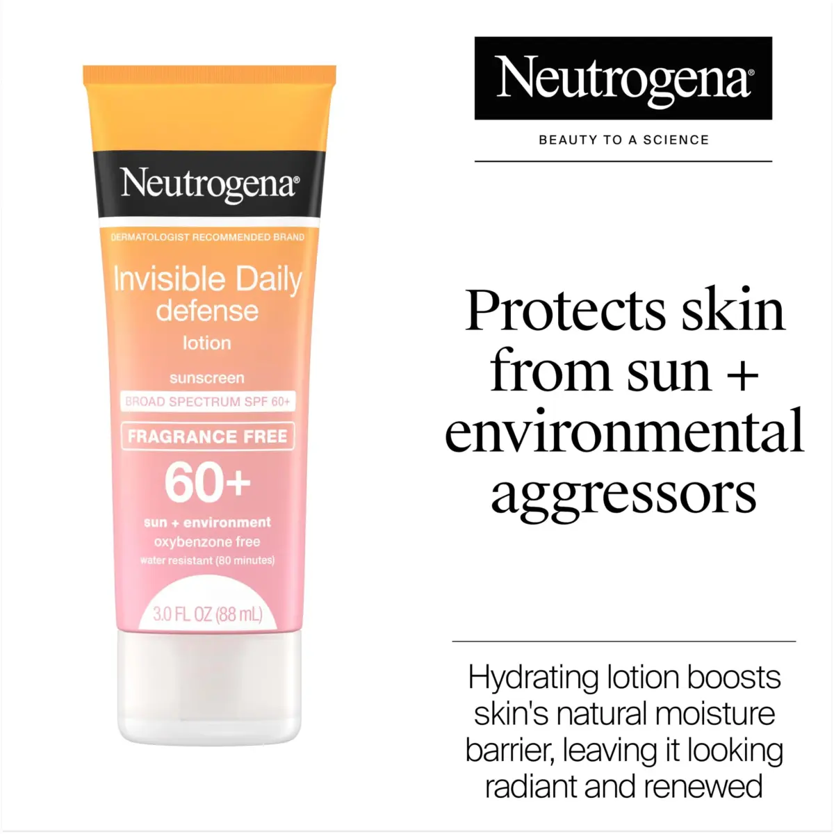Neutrogena Invisible Daily Defense Sunscreen Lotion SPF 60+ 106ml (3.0 fl. oz) | Broad Spectrum UVA/UVB Protection - view 2