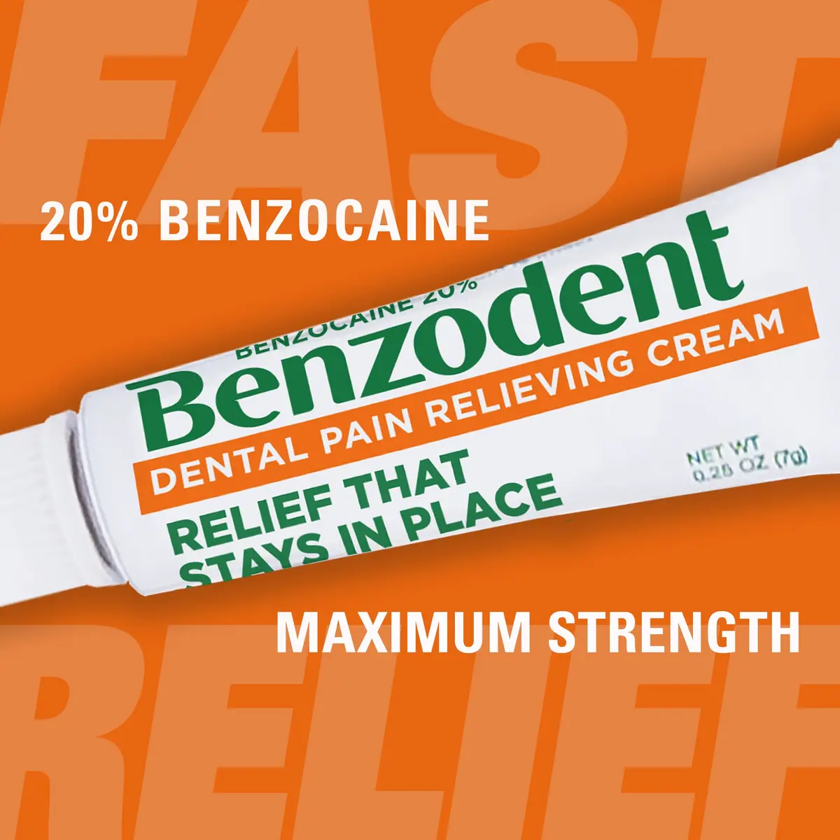 Benzodent Maximum Strength Dental and Oral Pain Cream 1oz Pack of 12 | Long Lasting Topical Anesthetic for Dentures & Mouth Sores - view 2