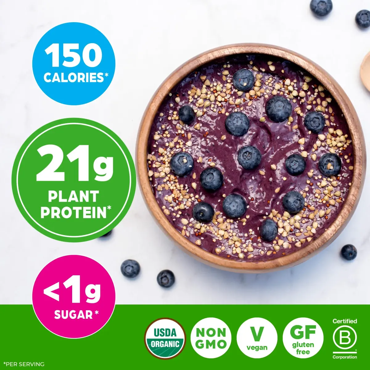 Orgain Organic Vegan Protein Powder Vanilla Bean 1.02 lb (463 g) | USDA Organic Plant-Based Protein - view 5
