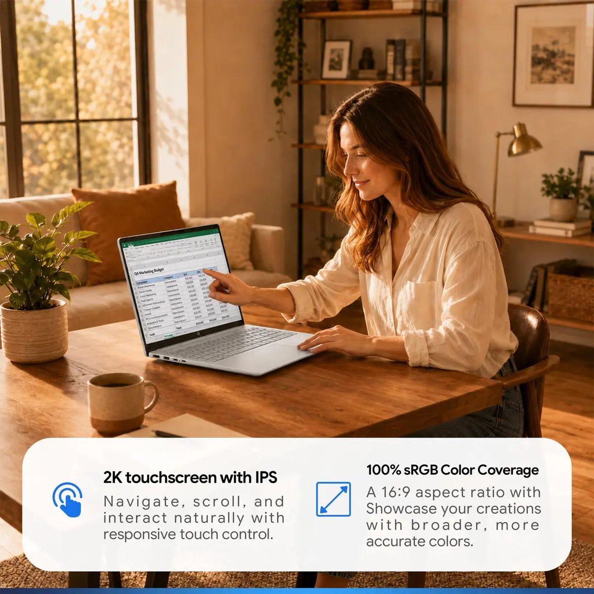 HP OmniBook 3 Flagship 16" 2K Touchscreen Laptop Bundle with Docking Station, AMD Ryzen 5, 16GB RAM, 1TB PCIe SSD, IPS, WiFi 6, AI Copilot, Windows 11 Pro - view 6