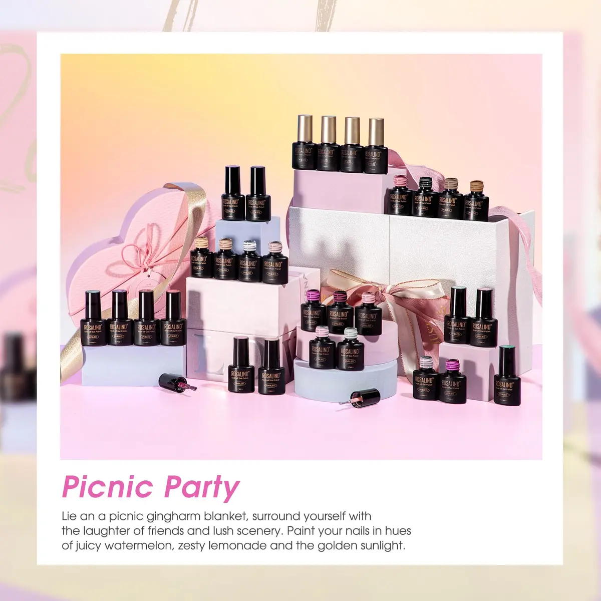 ROSALIND 30pcs Gel Nail Polish Set with Cateye Gel, Base & Top Coats | Salon Quality Manicure at Home - view 6