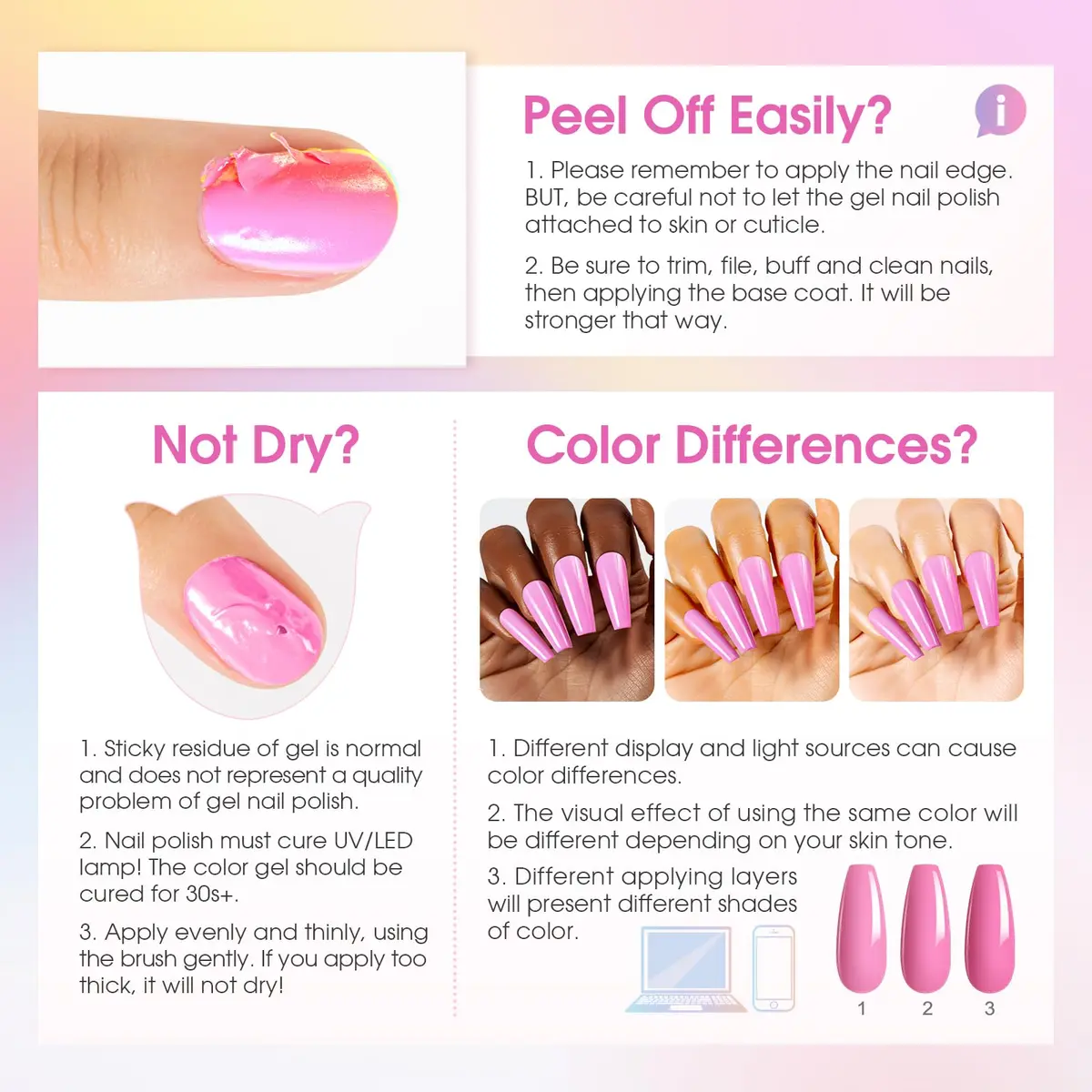ROSALIND 30pcs Gel Nail Polish Set with Cateye Gel, Base & Top Coats | Salon Quality Manicure at Home - view 8
