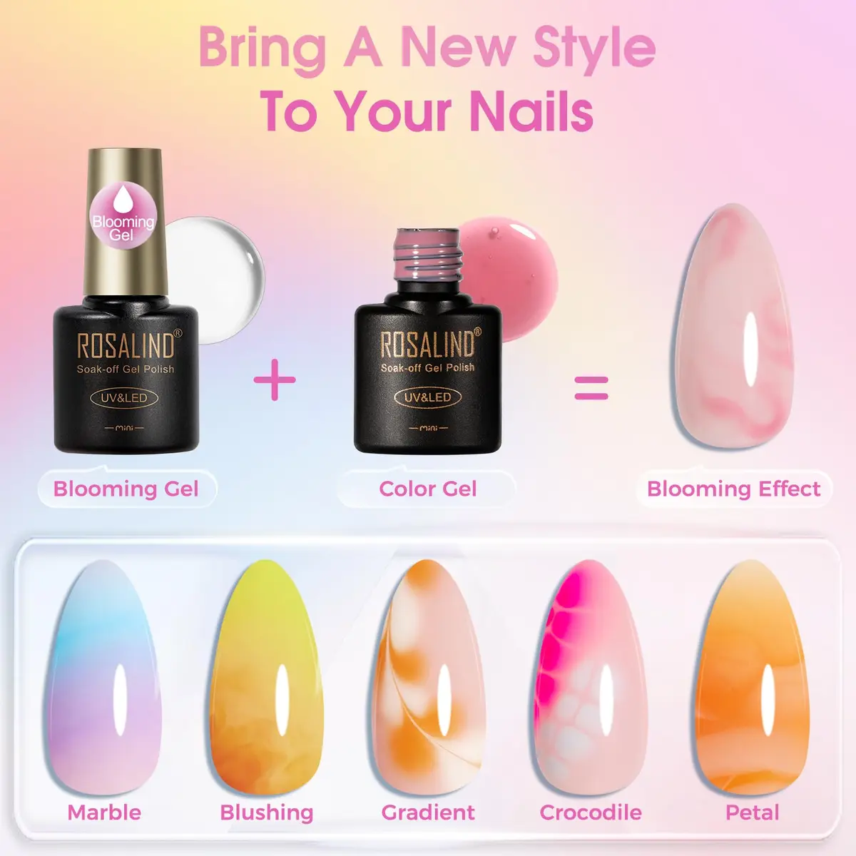 ROSALIND 30pcs Gel Nail Polish Set with Cateye Gel, Base & Top Coats | Salon Quality Manicure at Home - view 3