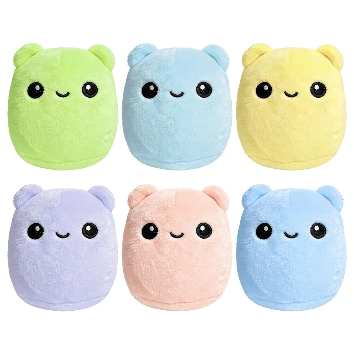 RLXGCZ Cute Mini Plush Toys Set (6 Pieces, 8cm) | ASTM-Tested Educational Toy Figures - main product image