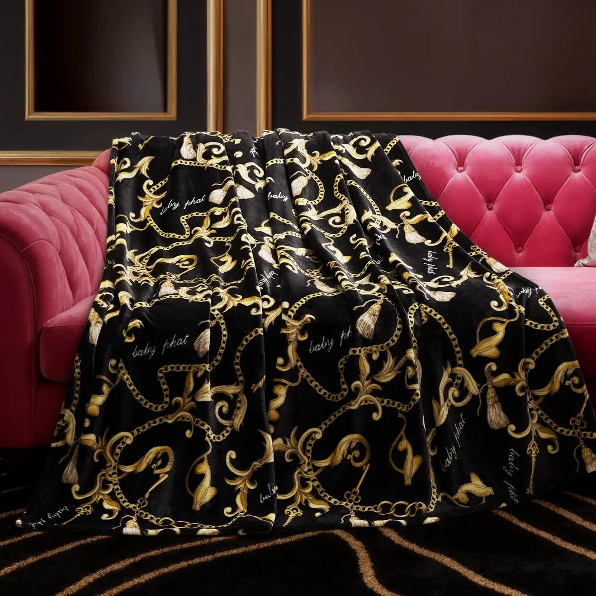 Baby Phat Oversized Plush Throw Blanket 60" x 70" | Bold Fashion Style (70-120 chars) - main product image