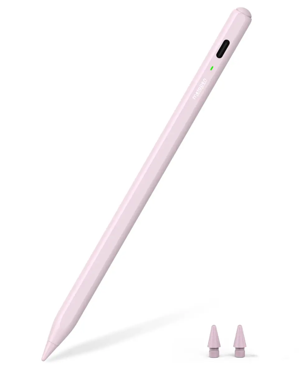 Metapen Pencil Air8 Stylus for iPad 2018-2026, 10 Min Faster Charge, Palm Rejection, Pink | Precision Input Pen - main product image