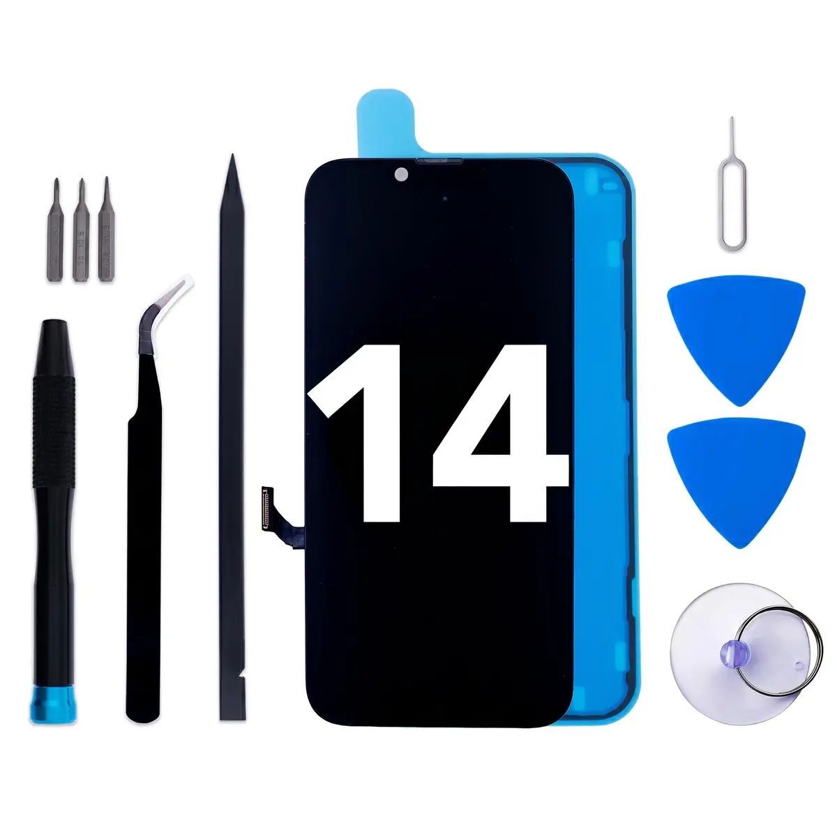 iGloFix 6.1" LCD Screen Replacement Kit for iPhone 14 | Full Assembly & Tools Support - main product image