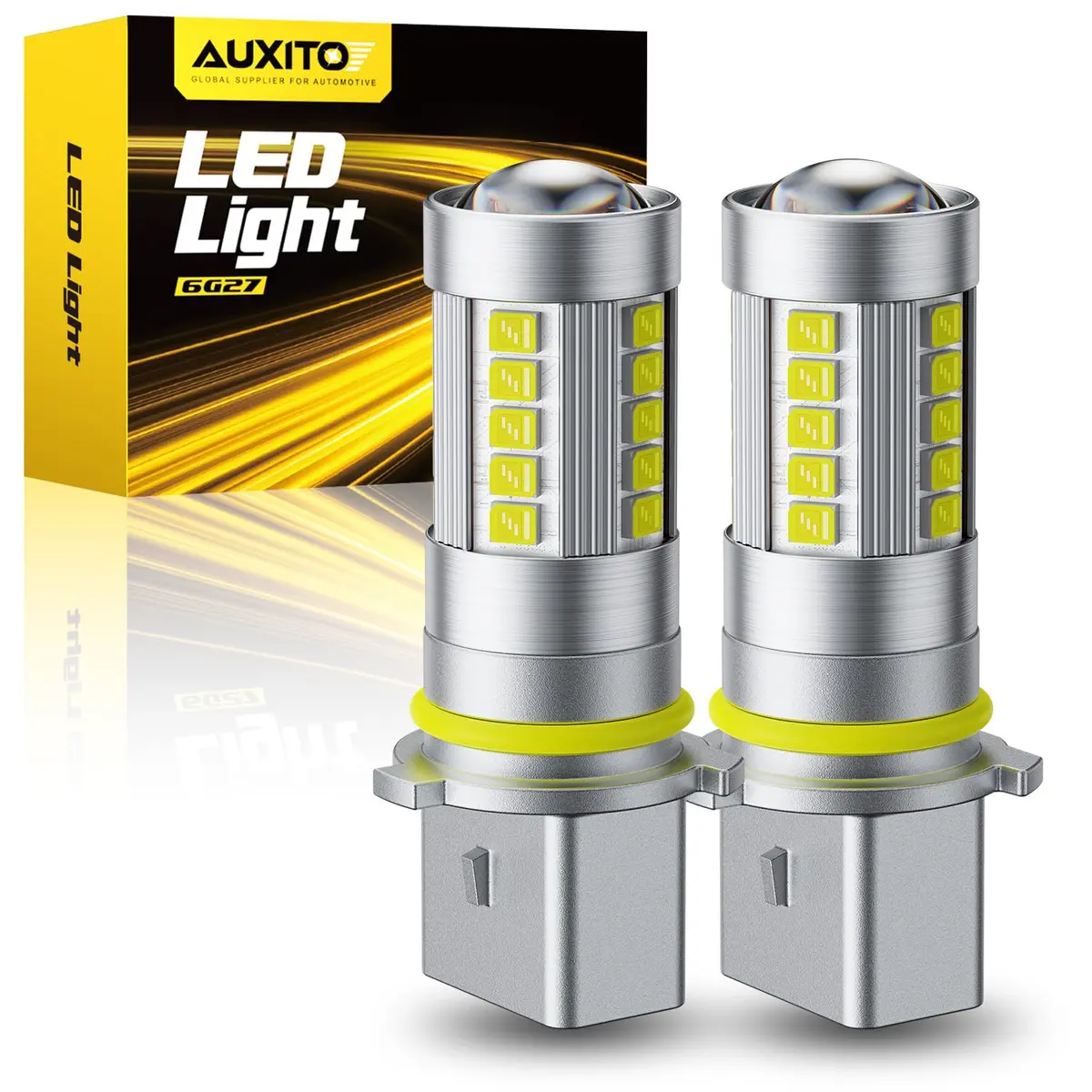 AUXITO PSX26W/12278/H28W LED Fog Light Bulbs 6500K Cool White CSP LED Fog Lights Pack of 2 | Enhanced Visibility for Indian Roads - main product image