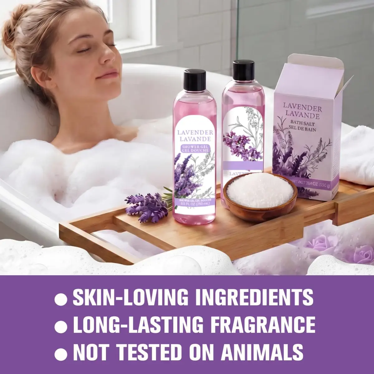 Green Canyon Spa Lavender 10pc Spa Gift Basket for Women | 1.60 kg (3.53 lb) Set - view 3
