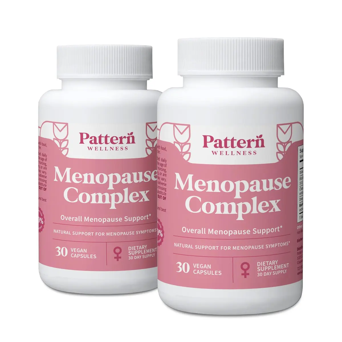 Pattern Wellness Menopause Complex Supplement – 60 Vegan Capsules | Herbal Support for Women’s Balance & Hormone Health - main product image