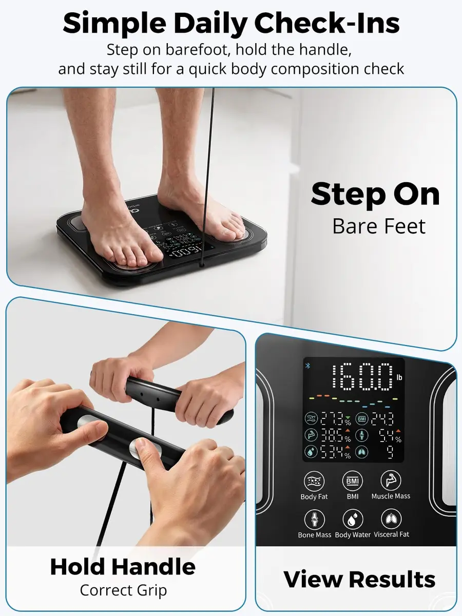 arboleaf Body Fat Scale for Body Weight 8-Electrode BMI | Full-Body Composition Tracker - view 7