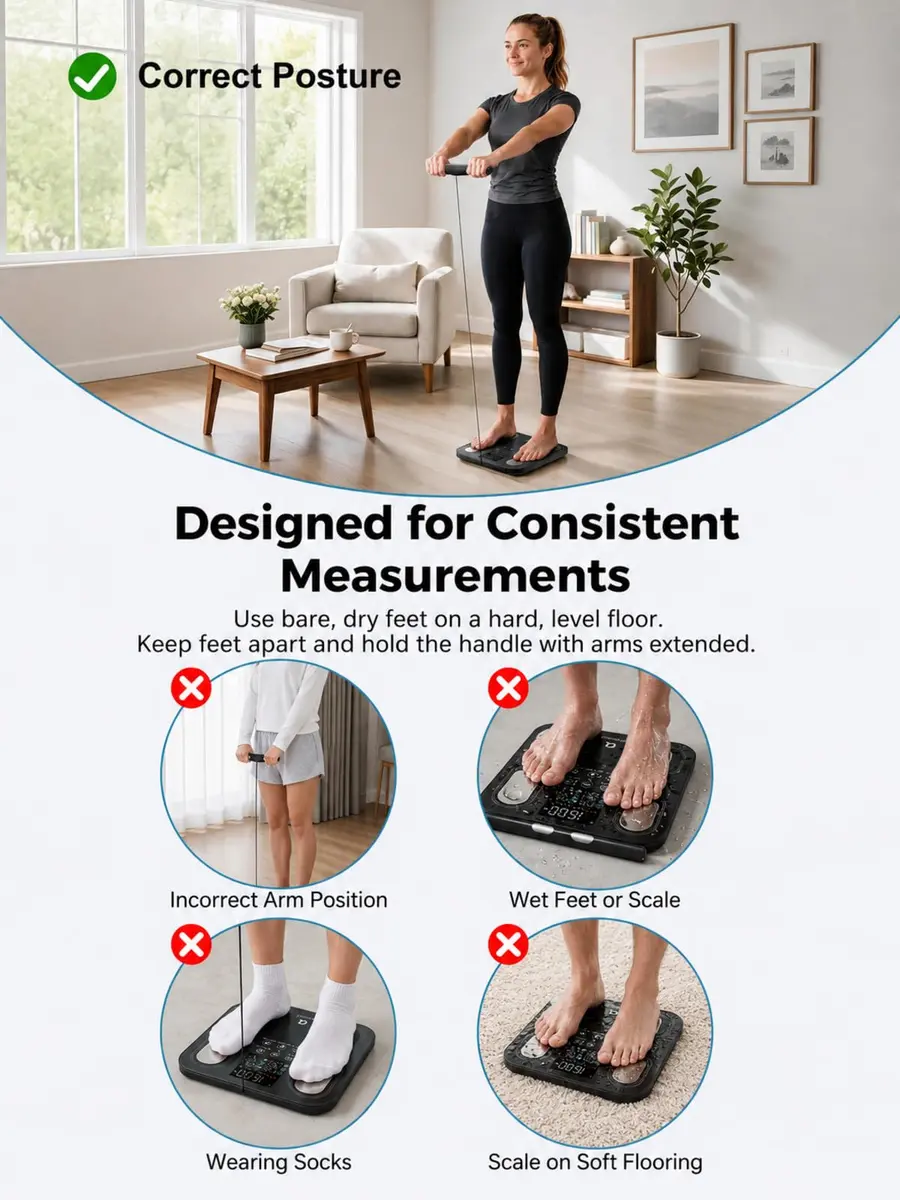 arboleaf Body Fat Scale for Body Weight 8-Electrode BMI | Full-Body Composition Tracker - view 8