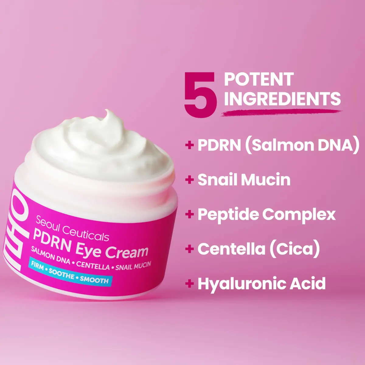SeoulCeuticals PDRN Eye Cream 15ml (0.5 Fl Oz) | Korean Skincare for Dark Circles & Fine Lines - view 3