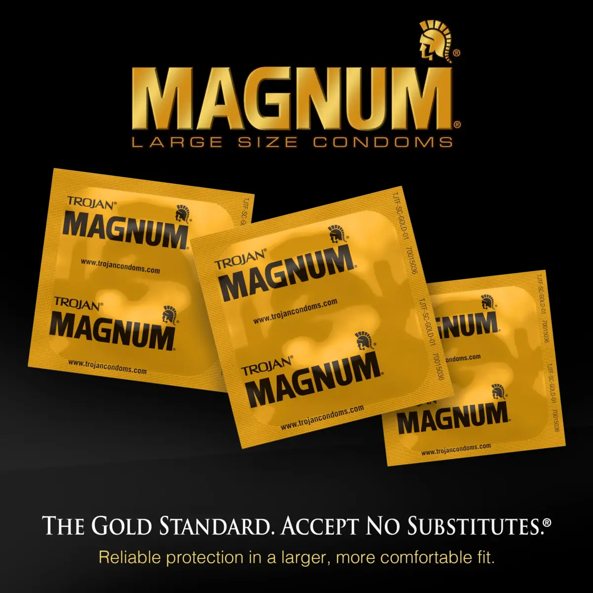 TROJAN Magnum XL Large Size Lubricated Condoms 24 Count (12 Count, Pack of 2) | America's #1 Condom for Comfort and Protection - view 3