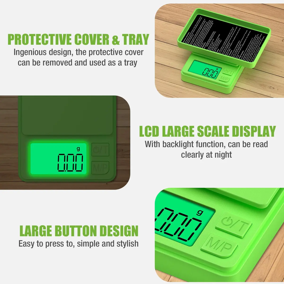 Diyife 1000g x 0.01g Precision Gram Scale | Portable Digital Kitchen & Jewelry Scale - view 3