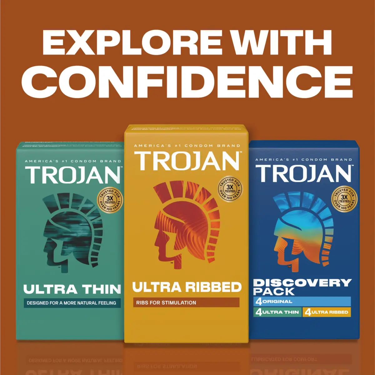 TROJAN Ultra Ribbed Condoms 72 Count (Pack of 2) | Deep Ribs for Partner Stimulation - view 6