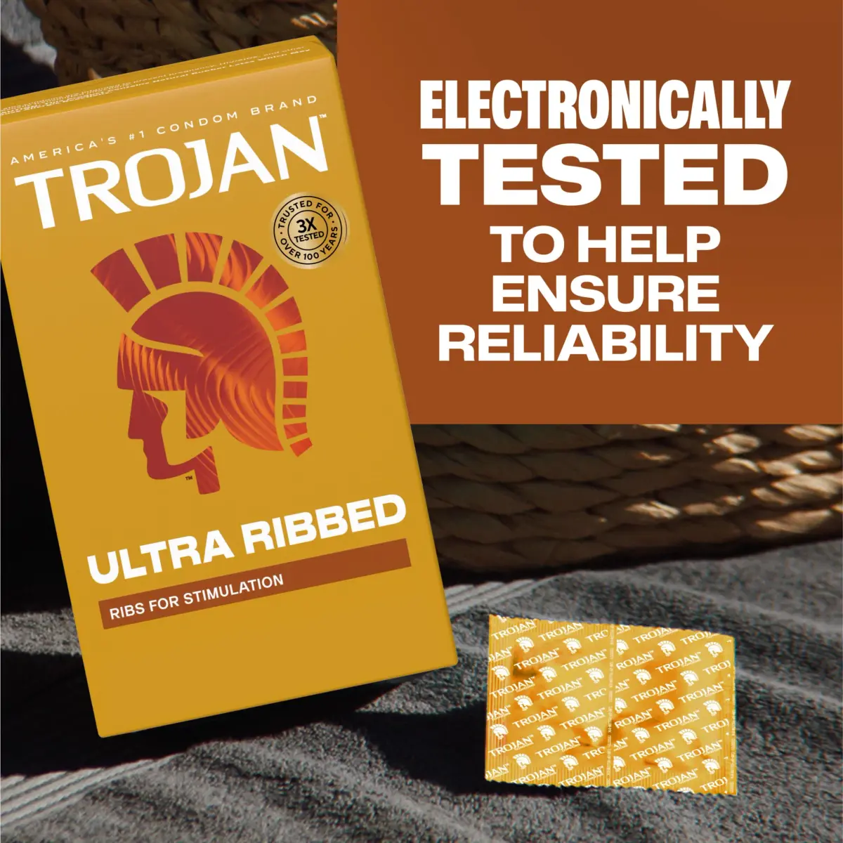 TROJAN Ultra Ribbed Condoms 72 Count (Pack of 2) | Deep Ribs for Partner Stimulation - view 7