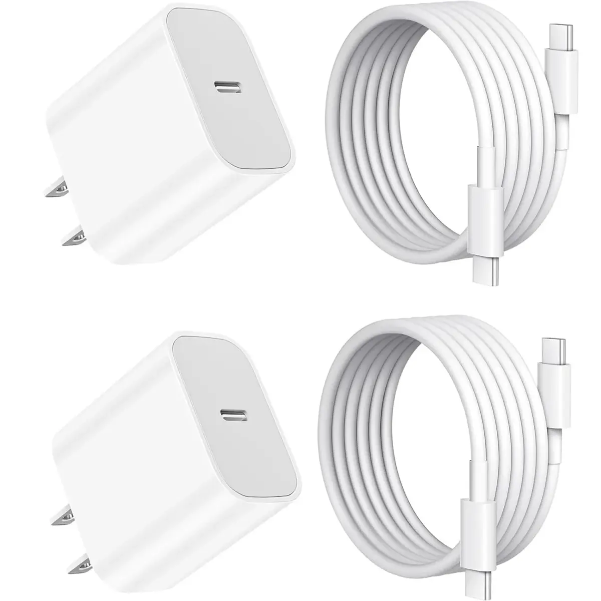 Aevonz 20W USB C Fast Charger & Cable Set 2m (6.6ft) | MFi-Certified for iPad & iPhone - main product image