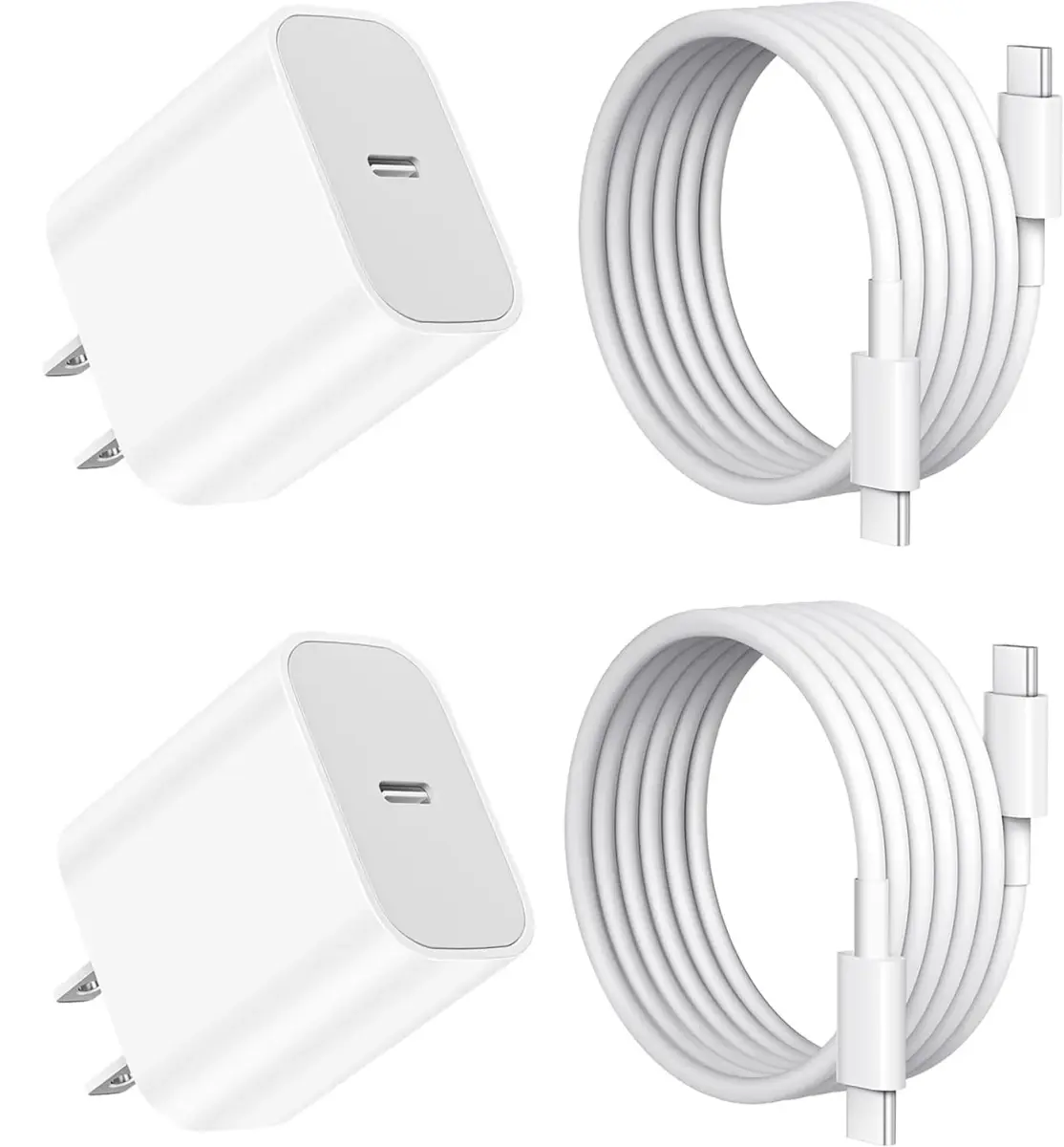 Aevonz 20W USB C Fast Charger & Cable Set 2m (6.6ft) | MFi-Certified for iPad & iPhone - main product image