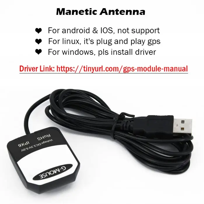 Geekstory VK-162 G-Mouse USB GPS Receiver Dongle with External Antenna for Raspberry Pi & Windows/Linux - 2 Pack | 50-Channel Navigation Module - view 5