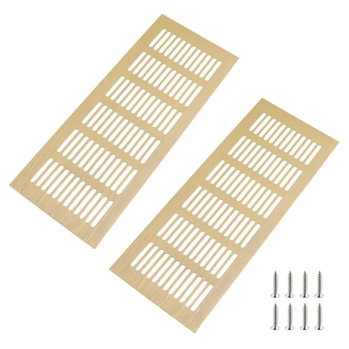 Geesatis Gold Air Vent Cover 9.8 x 4 Inch | Rust-Proof Aluminum Alloy for Cabinets & Closets - main product image