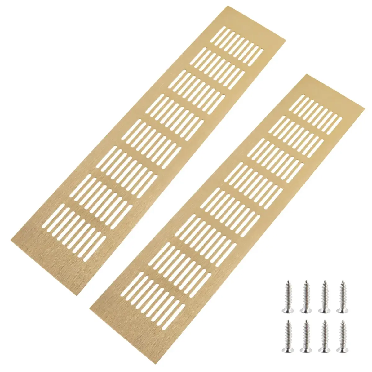 Geesatis Gold Air Vent Cover 13.8 x 3.1 Inch | Rust-Proof Aluminum Alloy Louvered Grill - main product image