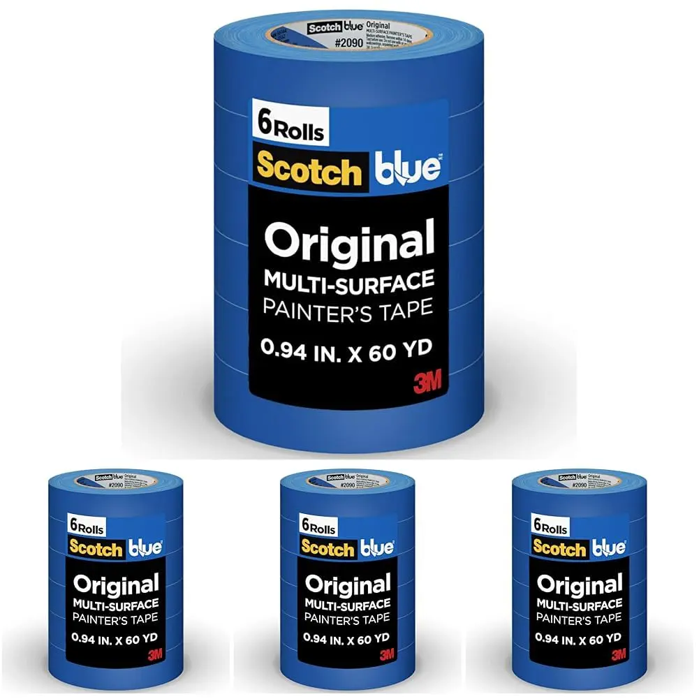 ScotchBlue Original Multi-Surface Painter's Tape 0.94 in x 60 Yds (6 Rolls) | Protects Surfaces, Removes Easily, Indoor/Outdoor Use - main product image