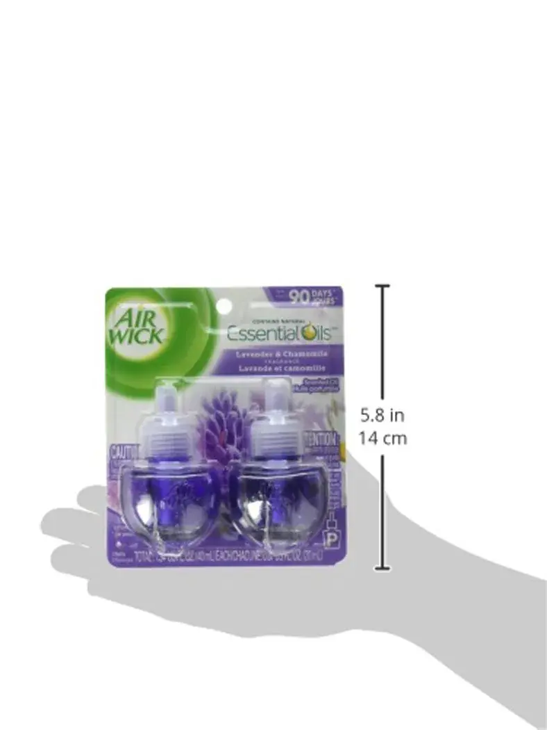 Air Wick Plug in Scented Oil Refill Lavender & Chamomile 24.12ml (0.811 Fl Oz x 12) | Essential Oils for Welcoming Homes - view 3