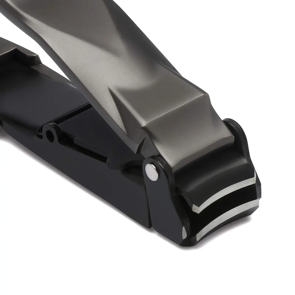 KLIPP Heavy Duty Nail Clippers for Men with Catcher (2-Pack, Matte Black) | Razor-Sharp Self-Collecting Fingernail & Toenail Cutter - view 2