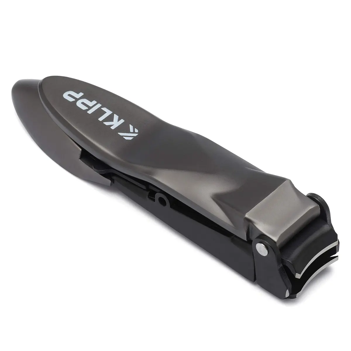 KLIPP Heavy Duty Nail Clippers for Men with Catcher (2-Pack, Matte Black) | Razor-Sharp Self-Collecting Fingernail & Toenail Cutter - view 4