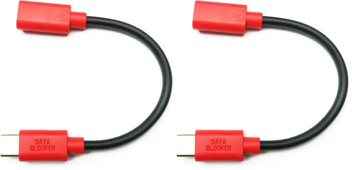 PortaPow USB-C to C Data Blocker 2-Pack | Protects Against Juice Jacking - main product image