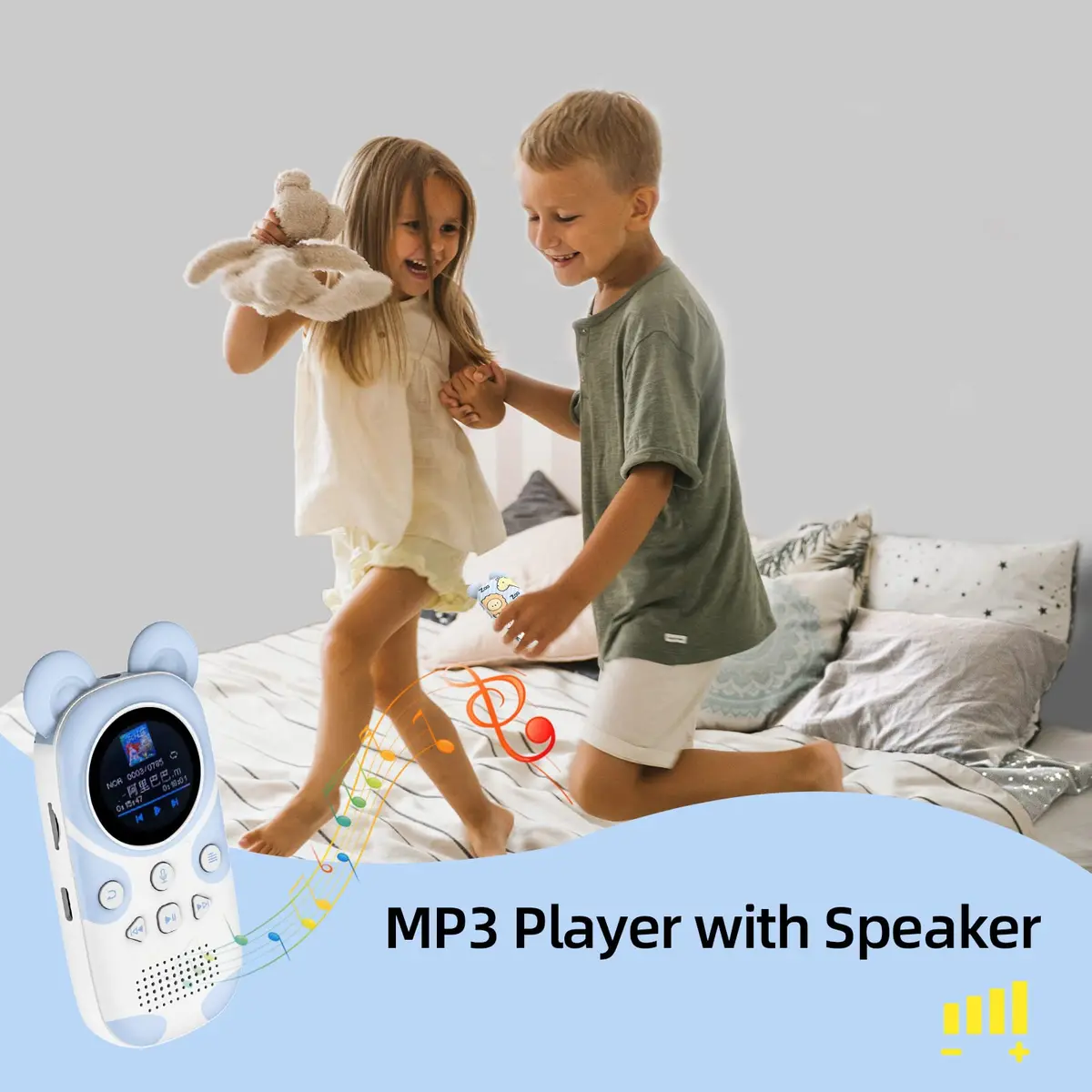 RUIZU Cute Panda MP3 Player for Kids 32GB | Bluetooth 5.3, Built-in Speaker, 100-Hour Battery - view 4