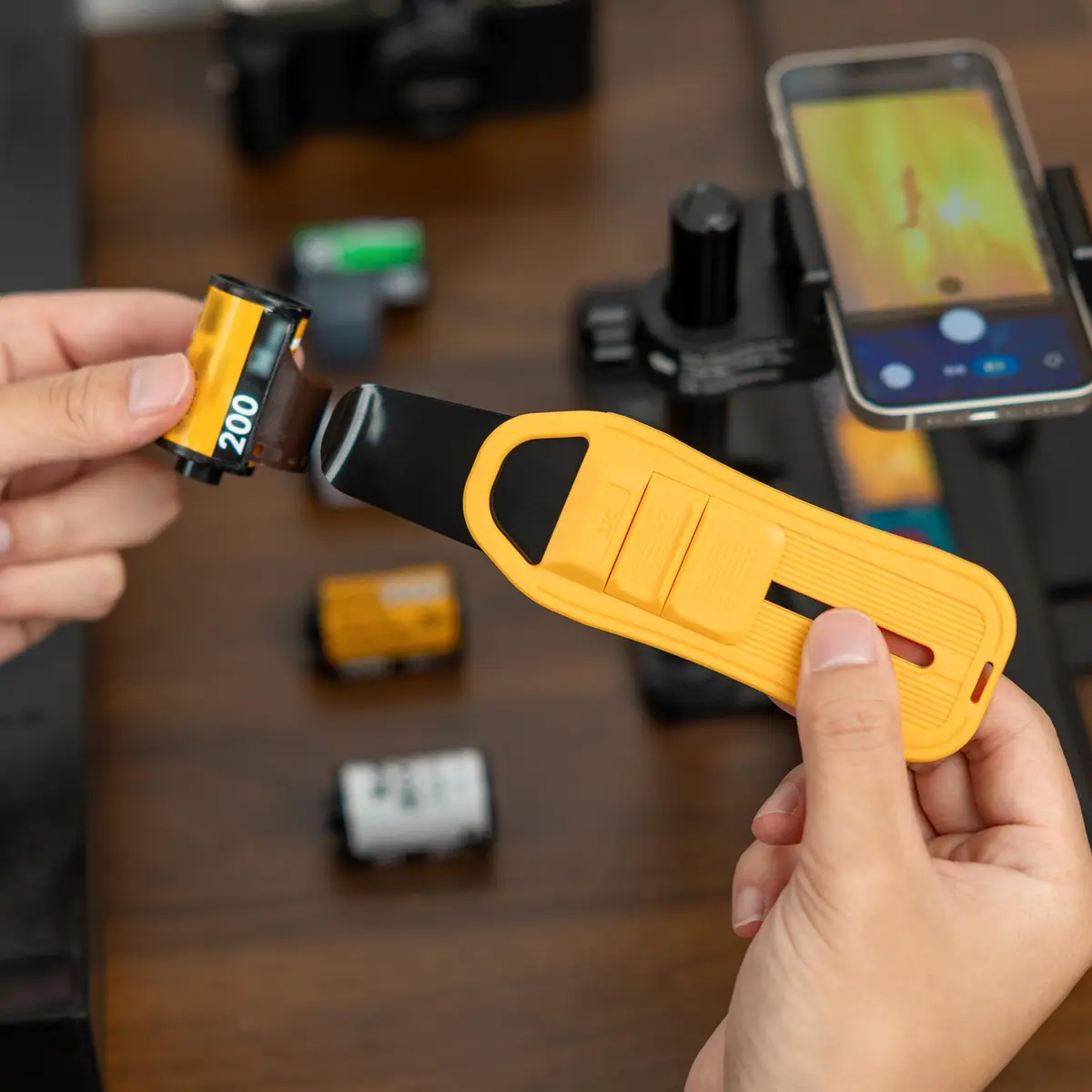 JJC Film Retriever Tool Extractor for 35mm Film Developing w Lanyard Yellow | Safe, Fast & Daylight-Friendly - view 8