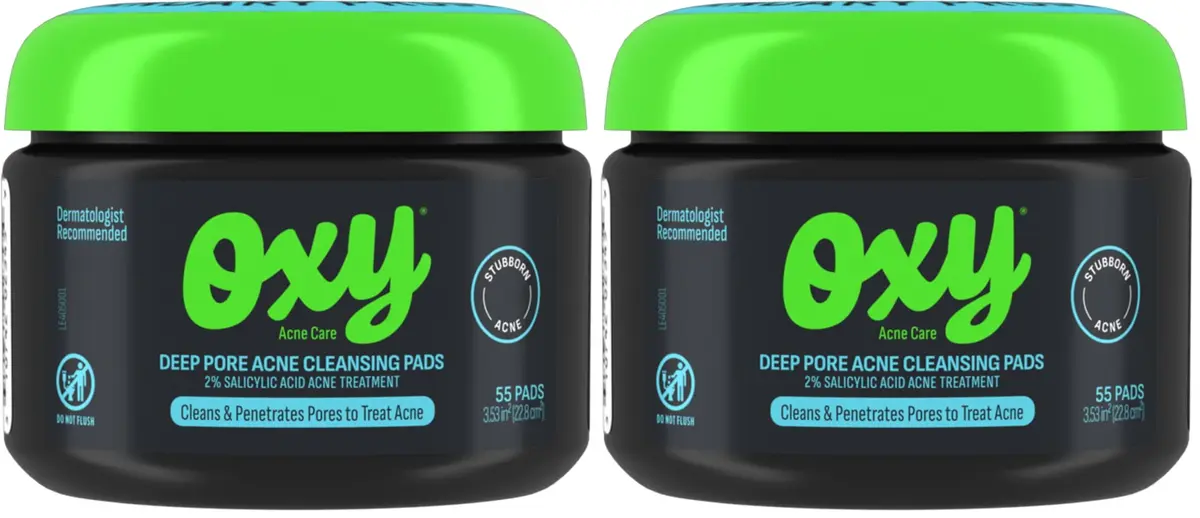 Oxy Deep Pore Acne Cleansing Pads with 2% Salicylic Acid | 55 Count (Pack of 1) - main product image