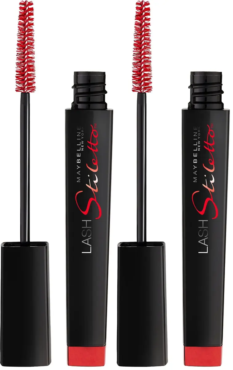 Maybelline Lash Stiletto Waterproof Mascara 0.22 Fl Oz (Pack of 2) | Lengthening, Waterproof, Pro-Vitamin B-5 - main product image