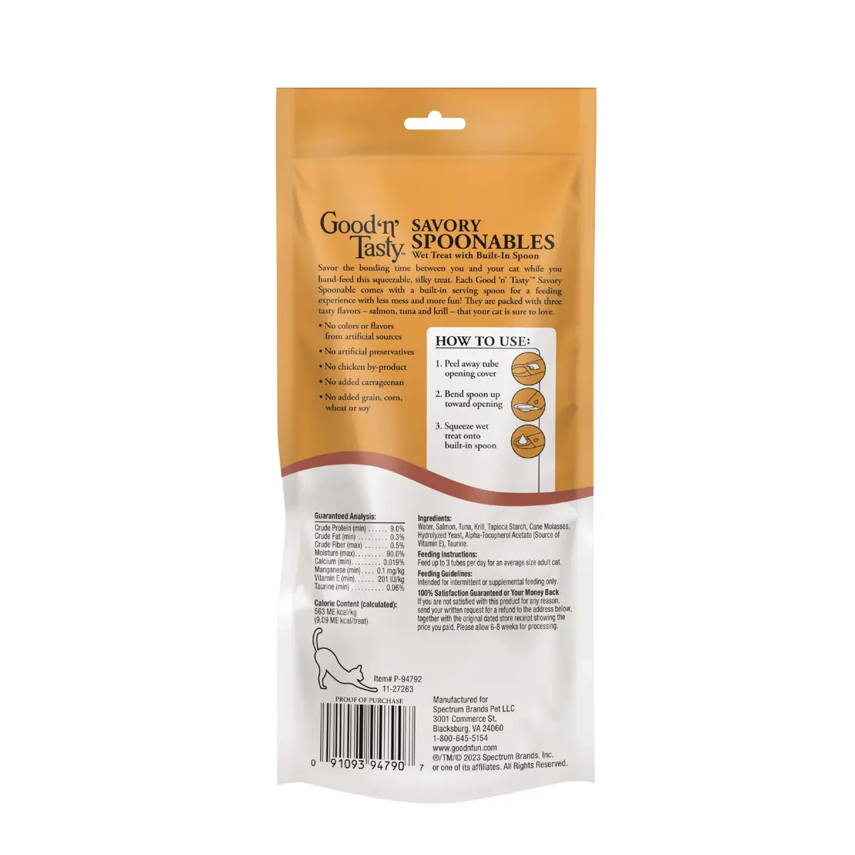 Good ‘N’ Tasty Savory Spoonables with Salmon, Tuna & Krill | Triple Flavor Wet Treats for Cats - view 3