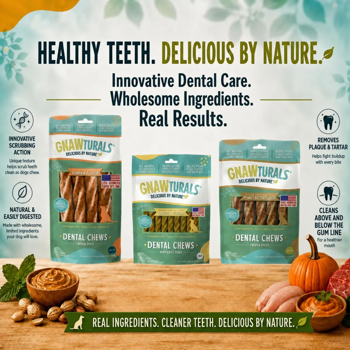 Gnawturals Dental Chews Twisted Sticks 16 Count | Supports Healthy Teeth & Fights Plaque for Small Dogs - view 8