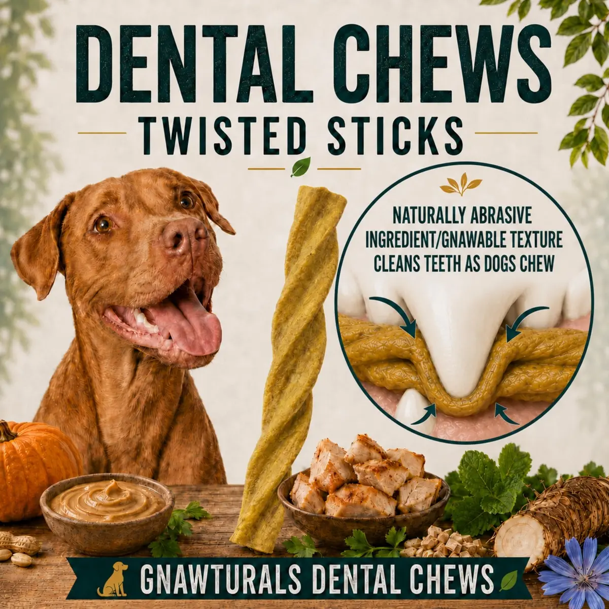 Gnawturals Dental Chews Twisted Sticks 16 Count | Supports Healthy Teeth & Fights Plaque for Small Dogs - view 4