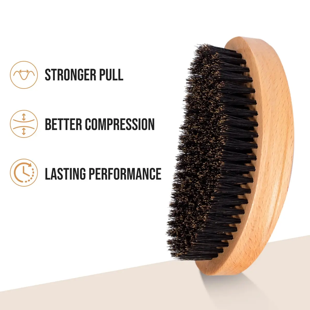 Aosina Boar Bristle Hair Brush for Men, 3-Pack | Soft, Medium & Hard Wave Brushes for 360 & Wolfing - view 5