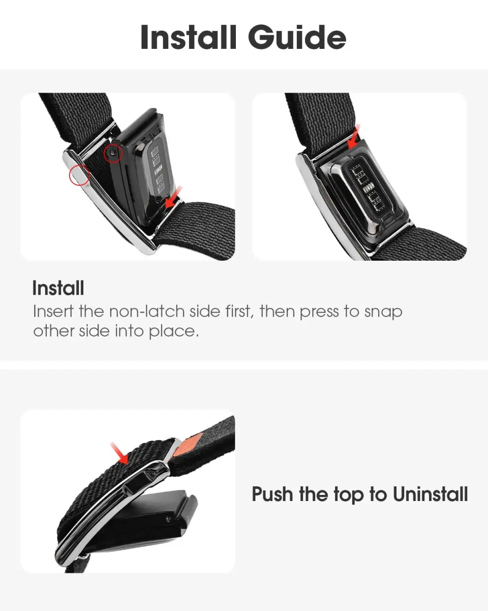 MAKCPOIMER Black Nylon Sport Band Combo for Whoop 5.0 & Apple Watch 38/40/41/42mm | Adjustable Fitness Wristband with Metal Bumper Case - view 5