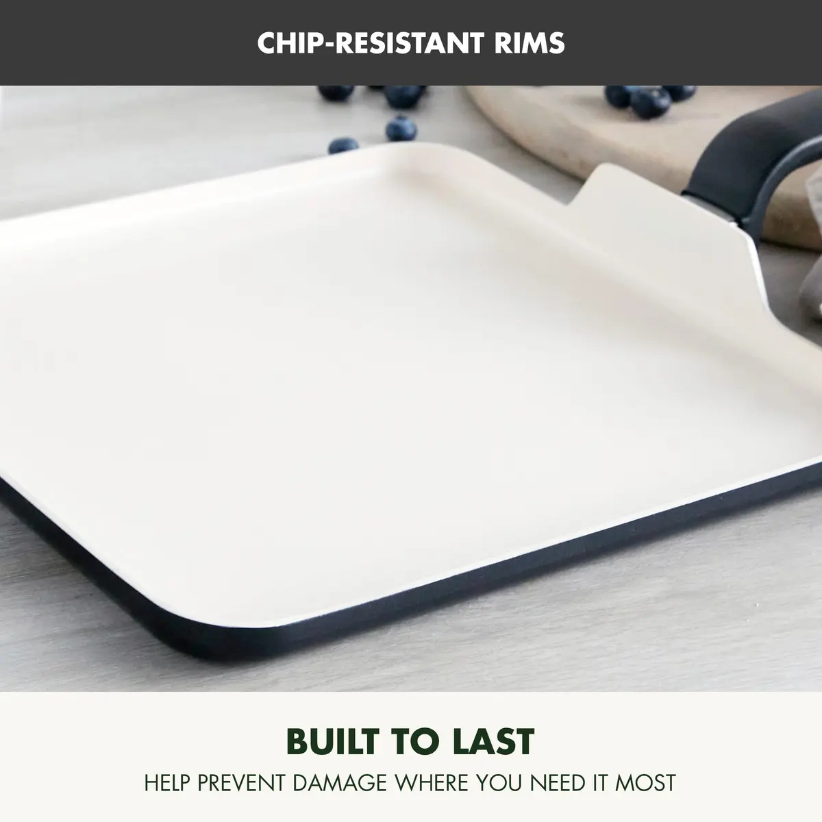 GreenPan Rio Advanced 12" Griddle Pan, Ceramic Nonstick PFAS-Free, Oven Safe | Diamond-Infused Nonstick for Even Heating - view 2
