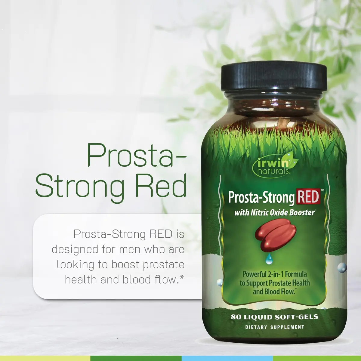 Irwin Naturals Prosta-Strong RED with Nitric Oxide Booster 80 Count | Supports Prostate & Circulation - view 5