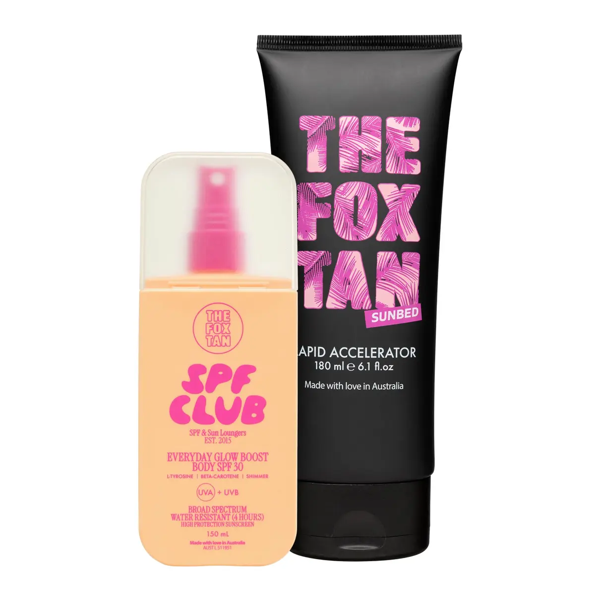 The Fox Tan Rapid Accelerator & Glow Boost Body SPF 30 | Vegan Cruelty-Free Sun & Tan Care - main product image